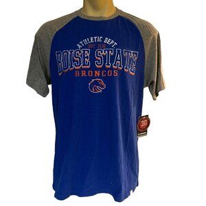 NEW Boise State University BSU Broncos Colosseum Blue Gray Arch Shirt Men's L